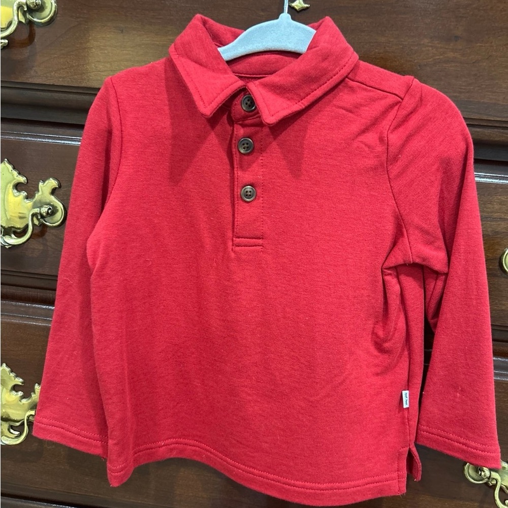 Little Sleepies Red Kids Polo Shirt